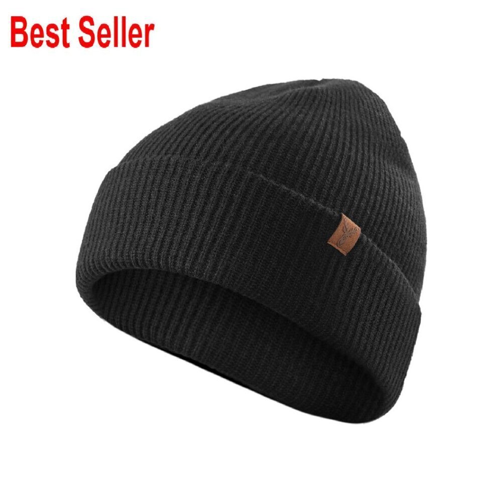 Merino Wool Beanie Knit Winter Hat Unisex Classic Warm Stocking Cap